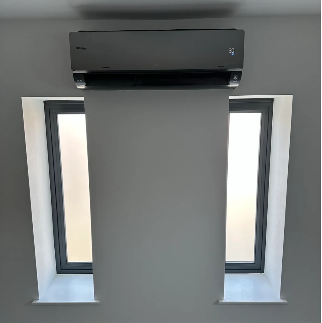 Split system AC unit fitted for a Hampshire home