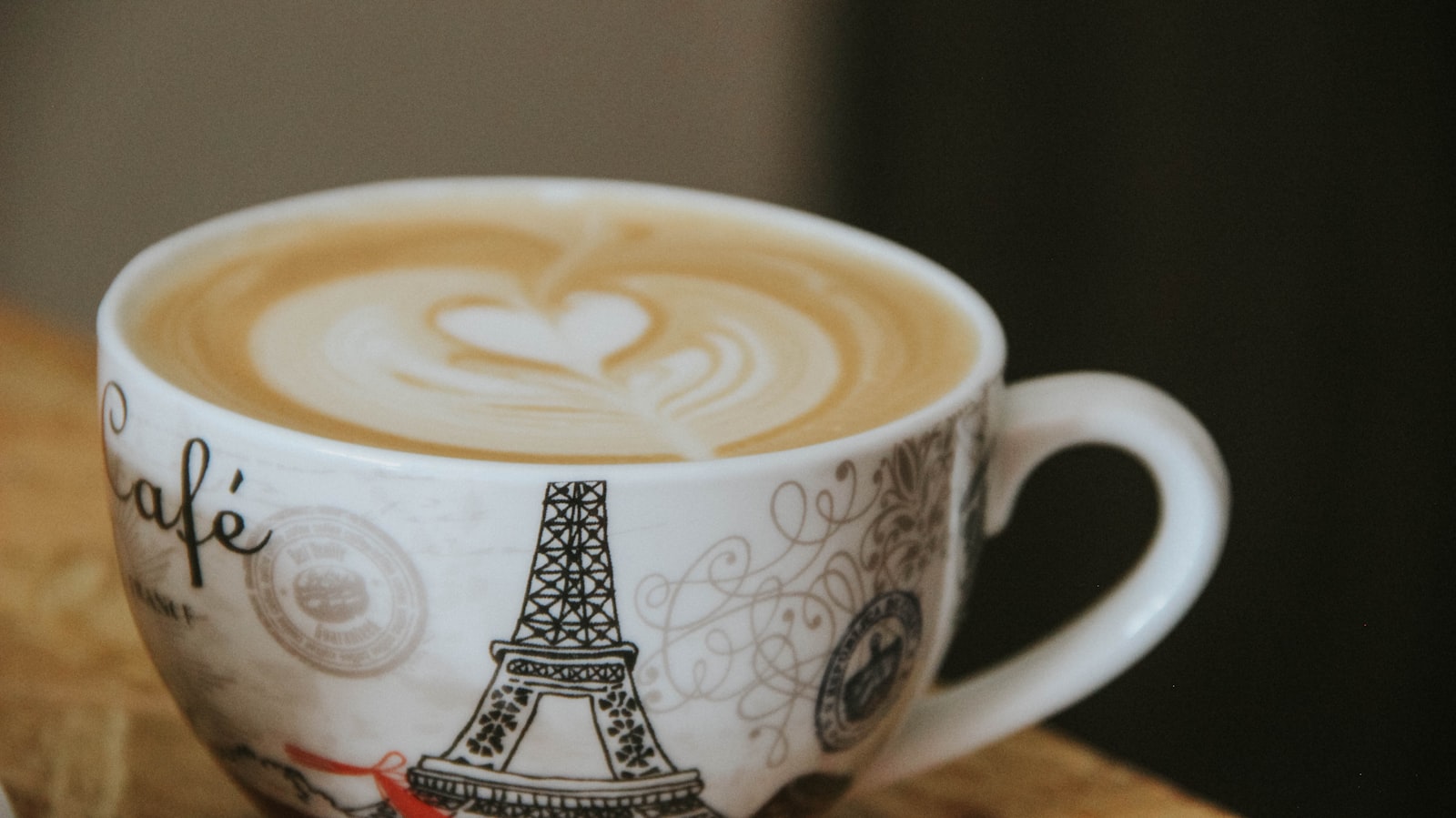Flat white with latte art, the kind of cup Black Wax serves at the counter