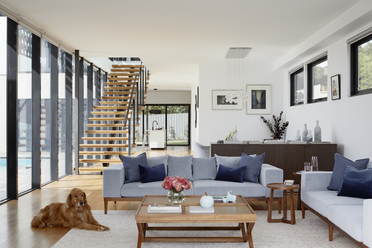 Tidy living room in a well-maintained home