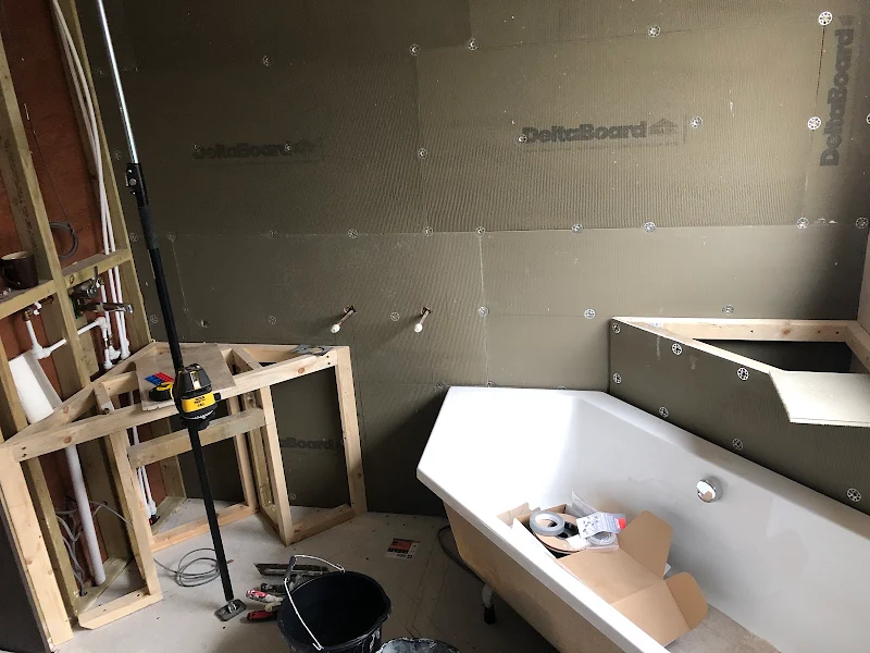 Bathroom renovation in progress