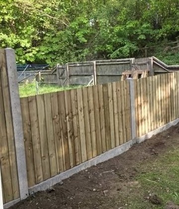 New closeboard fencing installation