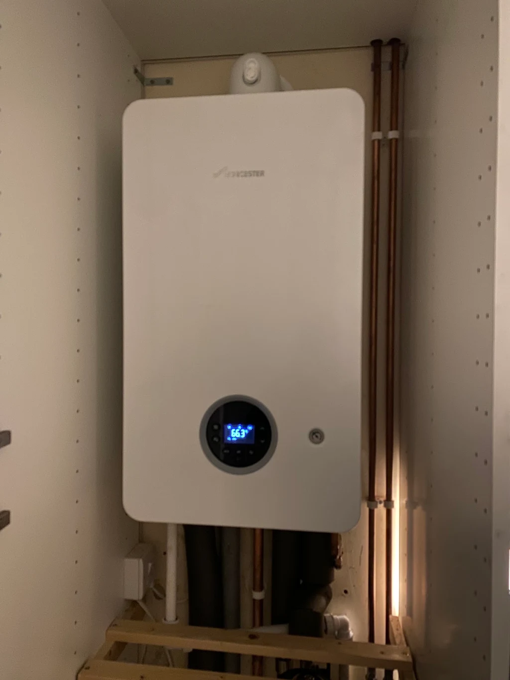 Newly installed combi boiler