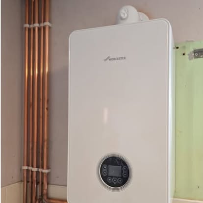 New Worcester boiler with neat copper pipework